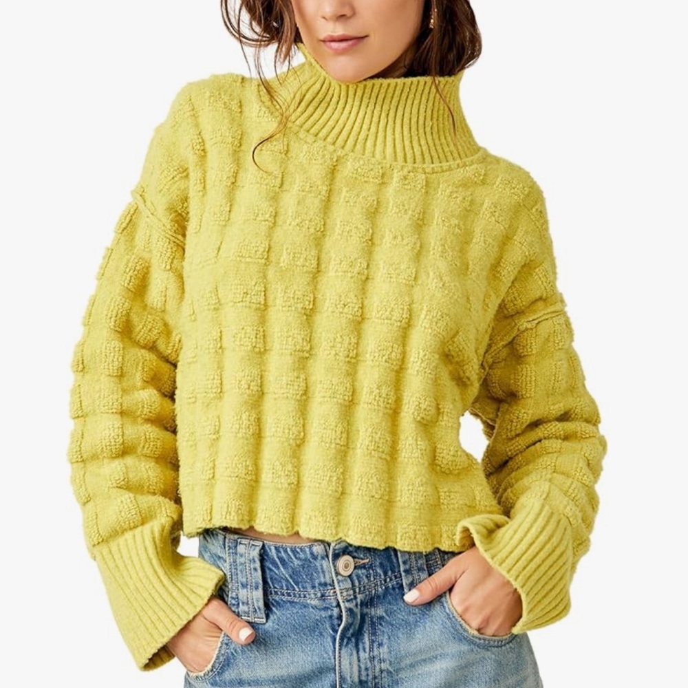 Free People Care Soul Searcher Mock Neck Sweater